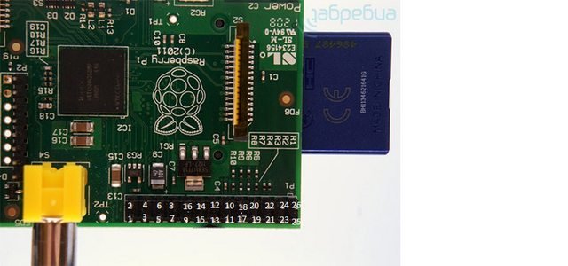 Labeled pins on the Pi